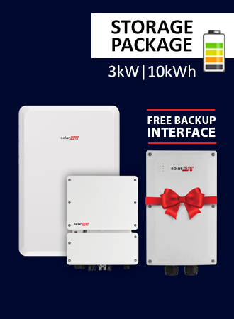 SolarEdge 3kW Home Hub Inverter, FREE Backup Interface with 9.7kWh Energy Bank