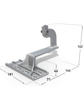 Renusol VarioSole Aluminium roof hook for vertical rails No Wood Screws